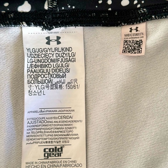 Under Armour COLDGEAR leggings Black & White size XS - Picture 3 of 6